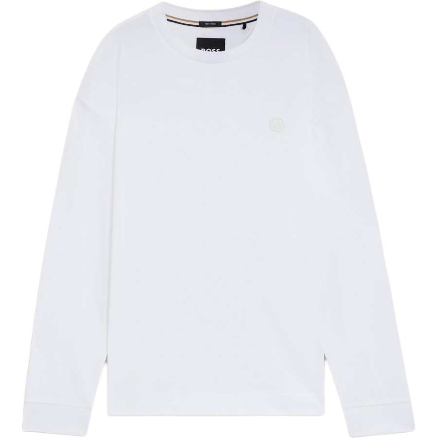 HUGO BOSS T Shirts Men's White Crew Neck Moderate Straight Fit