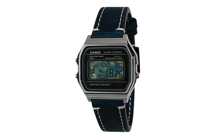 CASIO CASIO Custom Collection Quartz Movement Leather Strap Watch Unisex Blue Dial