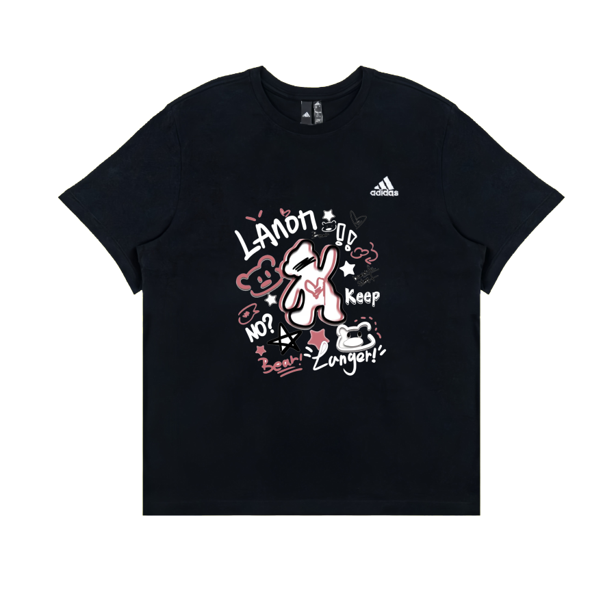 Adidas Adidas T Shirts Unisex Black Crew Neck Moderate Straight Fit