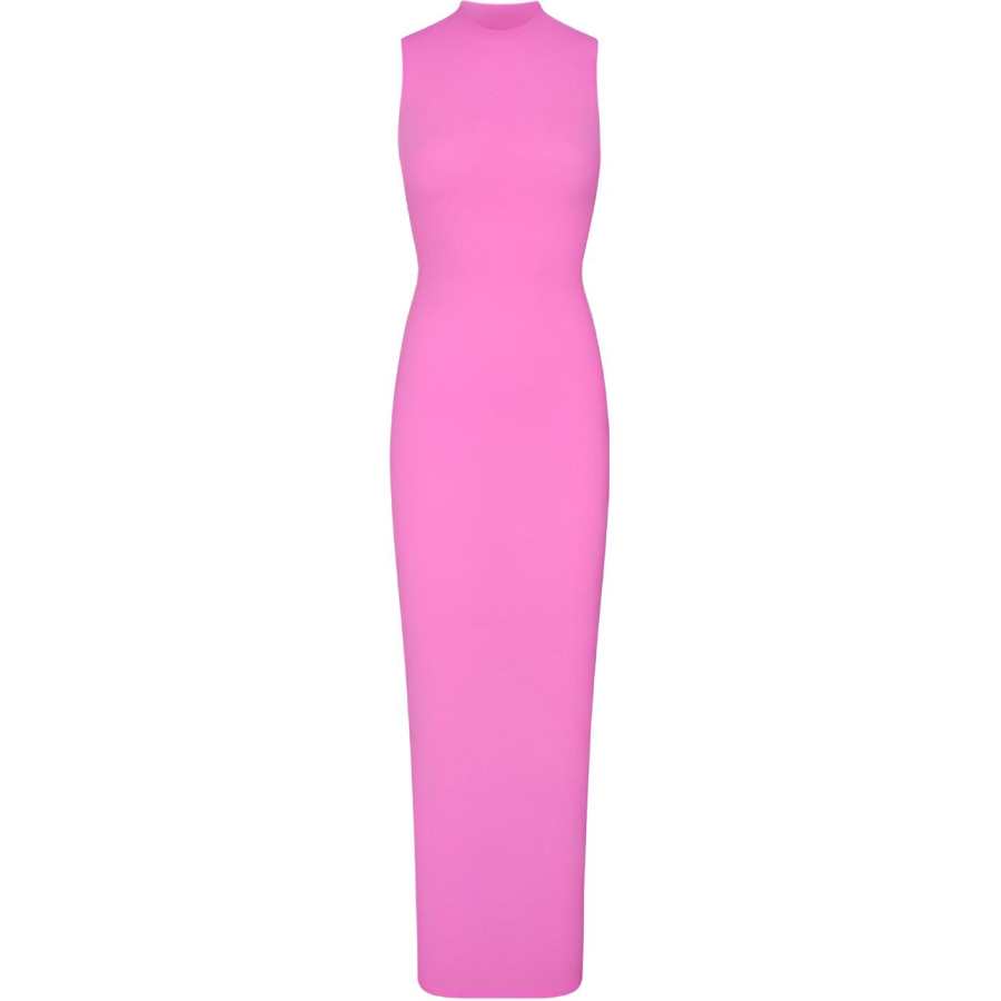 Skims FITS EVERYBODY SLEEVELESS MOCK NECK DRESS Sleeveless Dress Women's NEON ORCHID/Neon Orchid