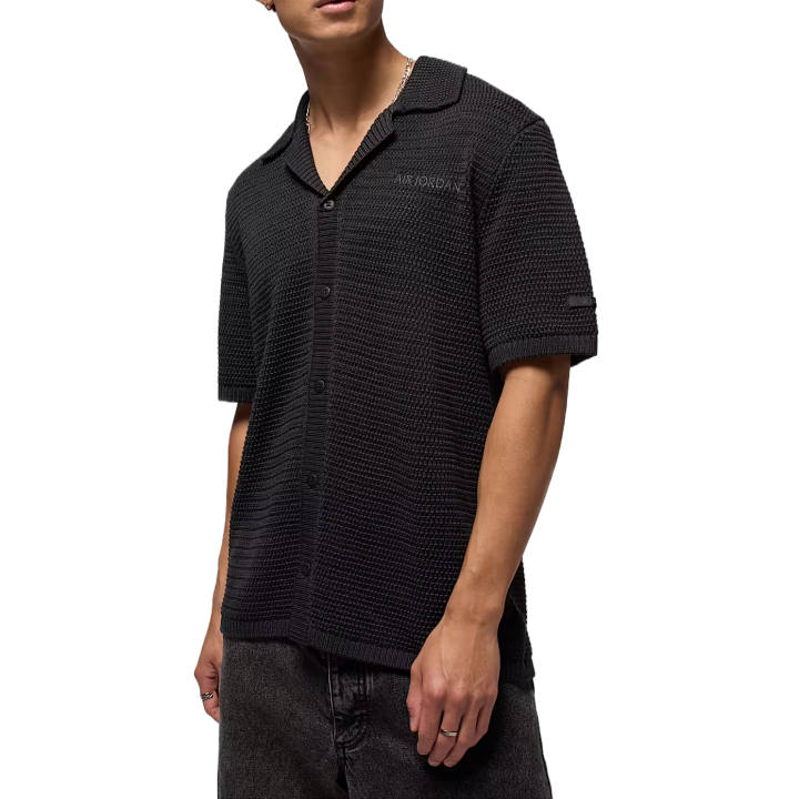Jordan Jordan Knitwear Men's Black Lapel Moderate