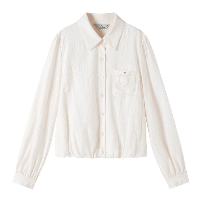 XIANGYING Shirts Women's Polo Collar Moderate