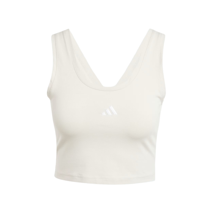 Adidas Adidas Women's Essentials Small Logo Cotton Lifestyle Tank Top Wonder Alumina/White