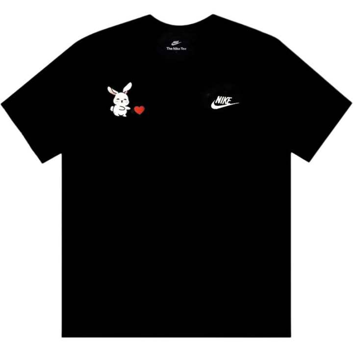 Nike Nike T Shirts Unisex Black Crew Neck Thin Straight Fit