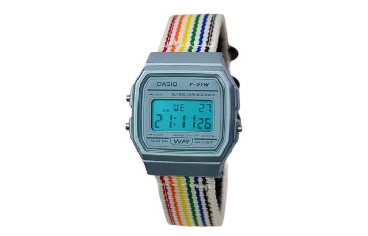 CASIO CASIO Custom Collection Quartz Movement Nylon Strap Watch Women's Watch Blue Dial