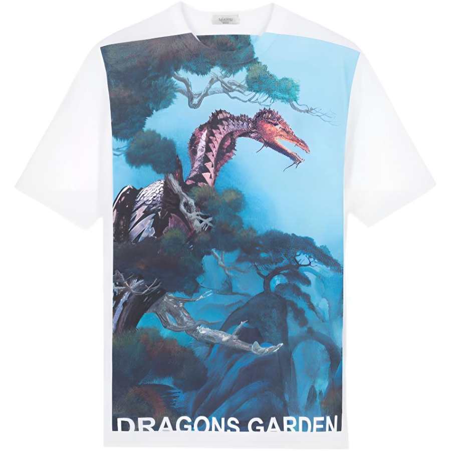 Valentino T Shirts Men's White Crew Neck Moderate Straight Fit