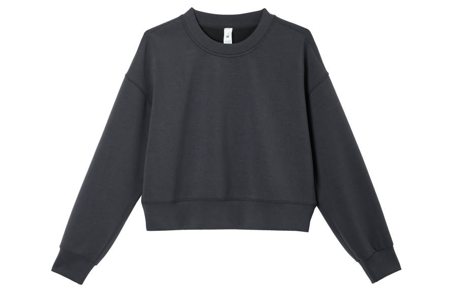 Lululemon Softstreme Cropped Crew Sweatshirt Women's Espresso