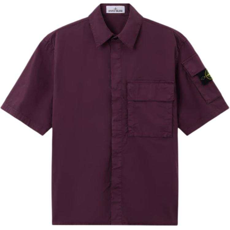STONE ISLAND Shirts Men's Fuchsia Lapel Moderate