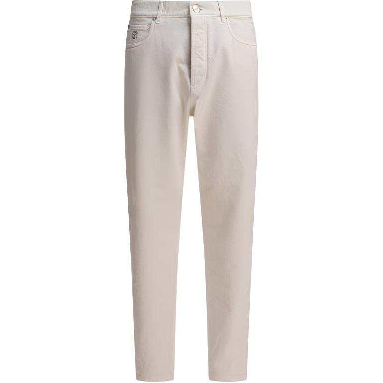 Brunello Cucinelli Garment Dyed Iconic Fit Five Pocket Denim Trousers