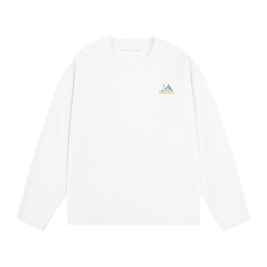 Tonlion T Shirts Unisex Crew Neck Moderate Heavyweight