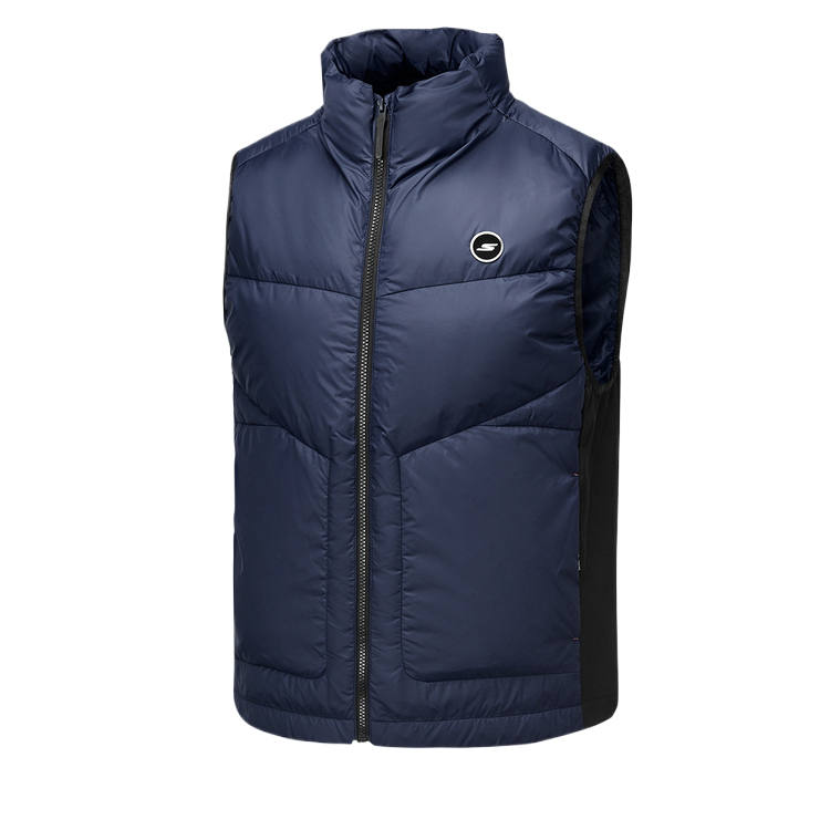 Skechers Down Vests Unisex Navy Blue Stand Collar Moderate Other