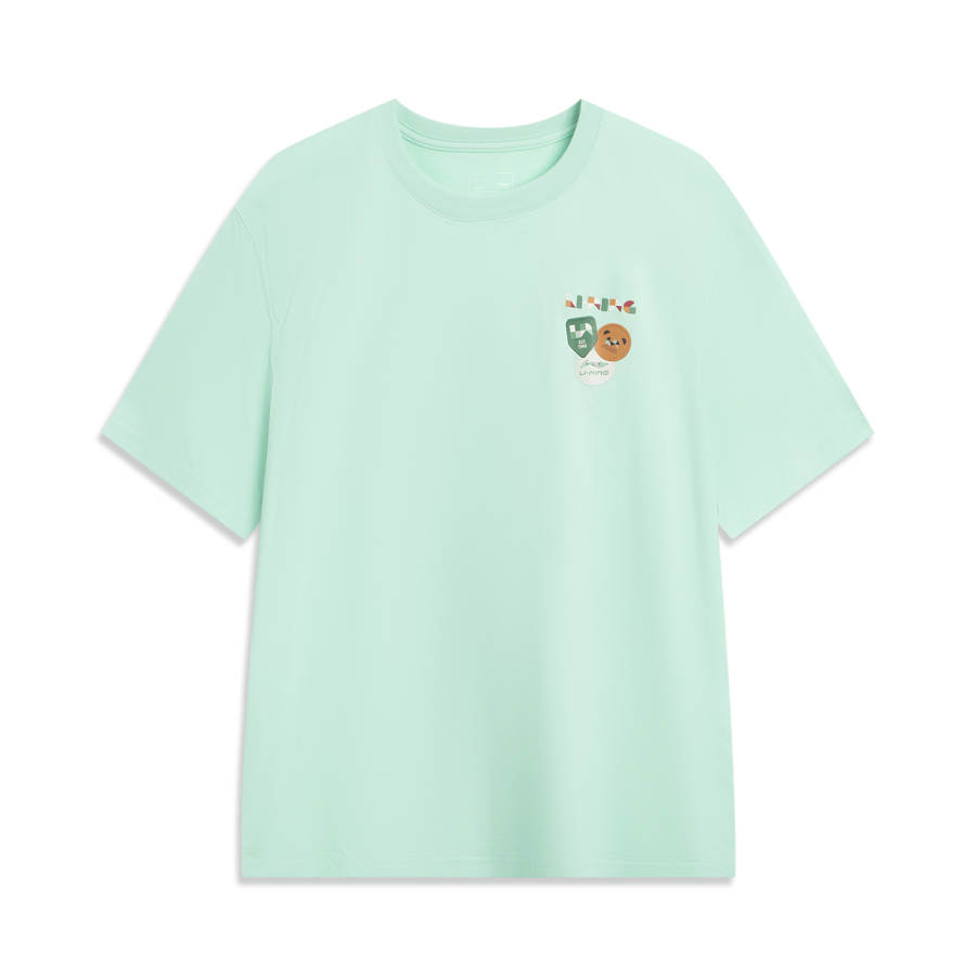 Li-Ning Li Ning Sports Life Collection T Shirt Men's Floating Aqua Green