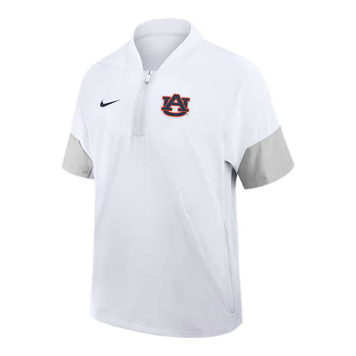 Nike Nike Auburn Sideline Coach Men's Nike College 1/2-Zip Short-Sleeve Hooded Jacket