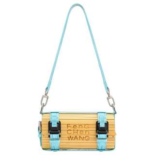 Feng Chen Wang Bamboo Cylinder Bag, Shoulder Bag, Crossbody Bag Medium Unisex Blue