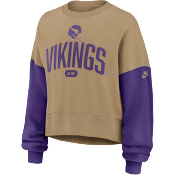 Nike Nike Minnesota Vikings Rewind Women's Nike Nfl Pullover Crew