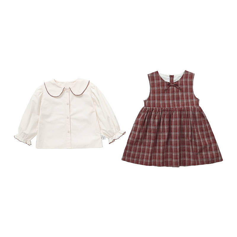 PROTECTCAMEL PROTECTCAMEL Kids Two Piece Skirt Sets Crew Neck Moderate Short