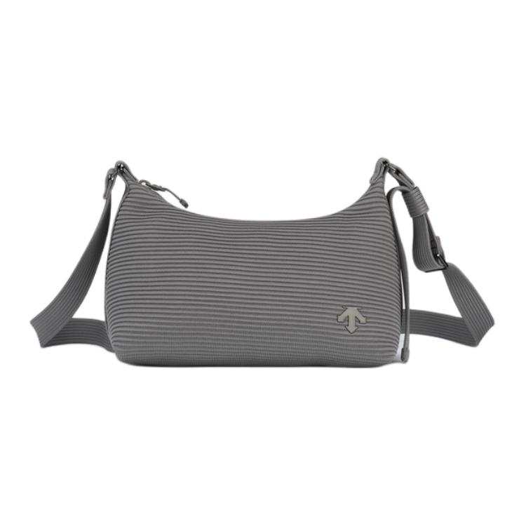 DESCENTE DESCENTE TRAINING Knitted Jacquard Shoulder Bag Women's Gray