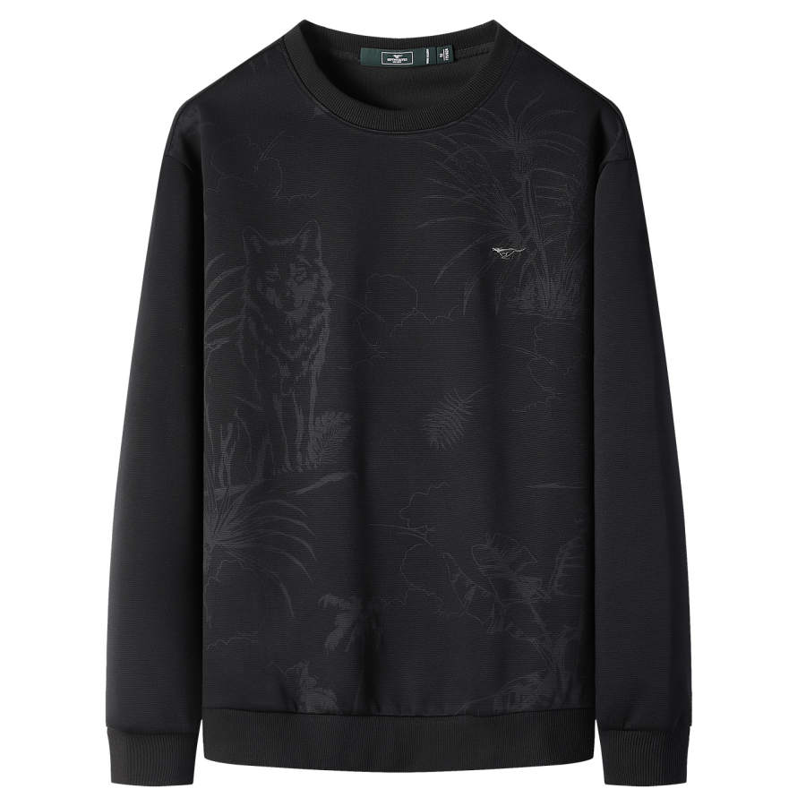SEPTWOLVES SEPTWOLVES Sweatshirts Unisex Black Crew Neck Moderate Regular