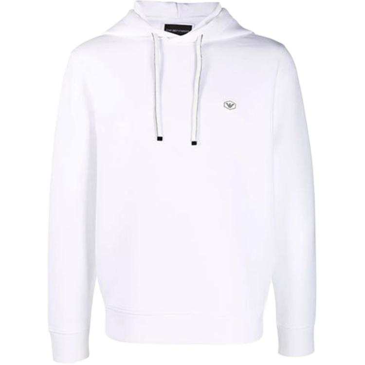 EMPORIO ARMANI Logo Patch Drawstring Hoodie