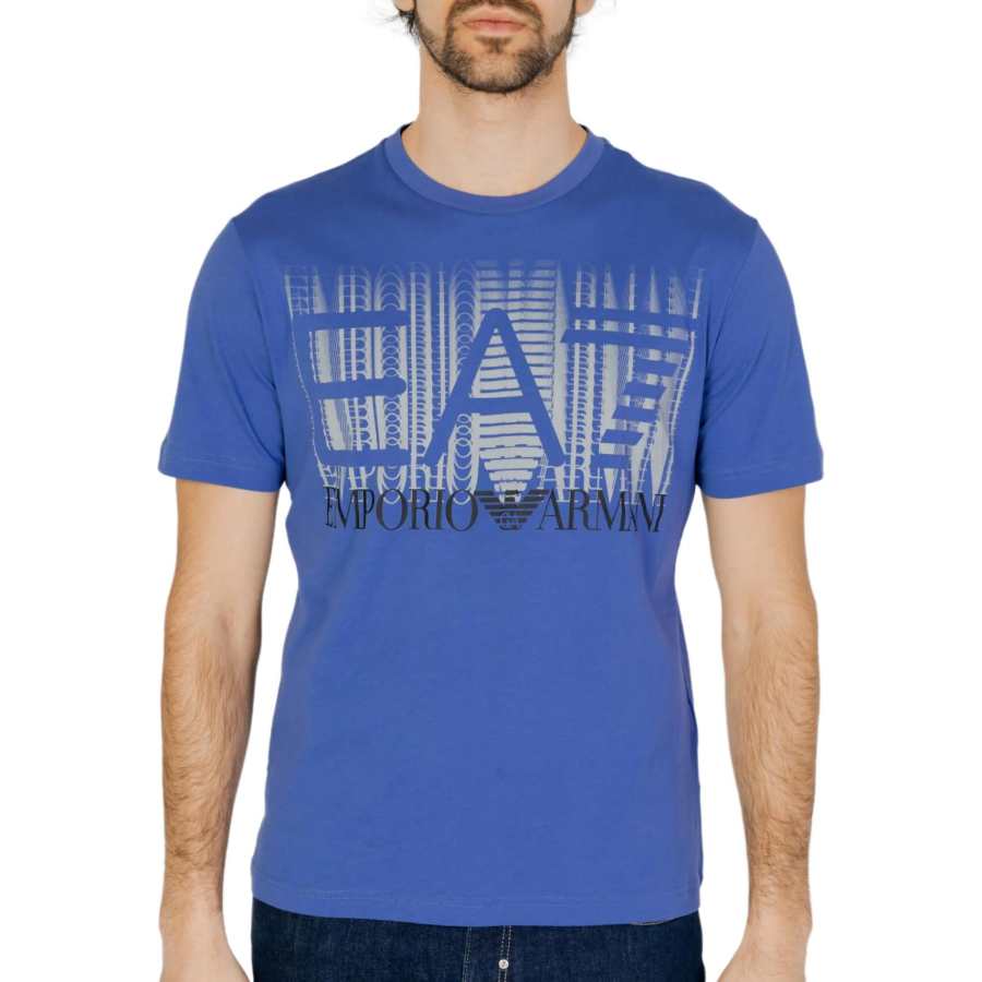 EMPORIO ARMANI T Shirts Men's Blue Crew Neck Moderate