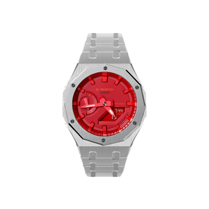CASIO CASIO Men Liquid Crystal/Analog Dual Display Series Red Watch