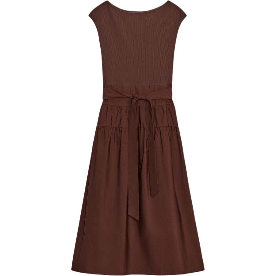 ZARA Sleeveless Dresses Women's Brown Boat Neck Moderate