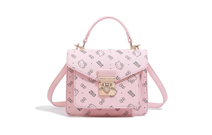 Sanrio Hello Kitty Pu Shoulder Bag, Crossbody Bag, Handbag Regular Women's Pink