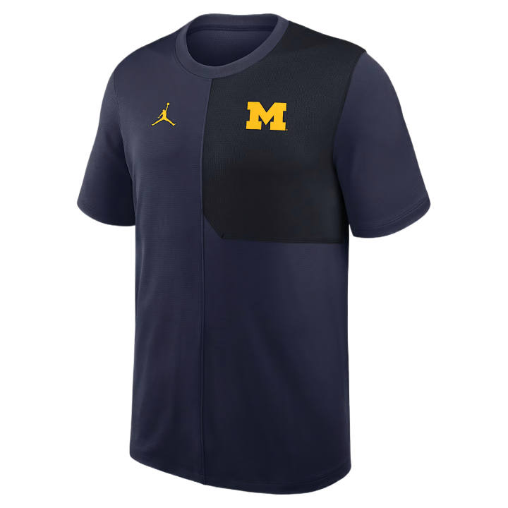 Jordan Jordan Michigan Sideline Coach Men's Jordan Brand Dri-FIT College Top