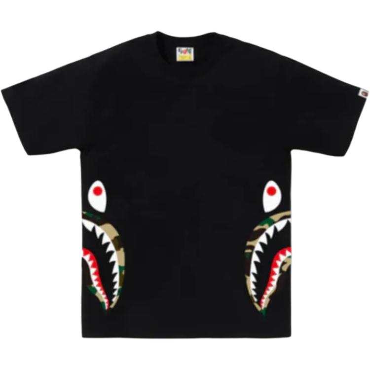 A BATHING APE Bape 1st Camo Side Shark Tee