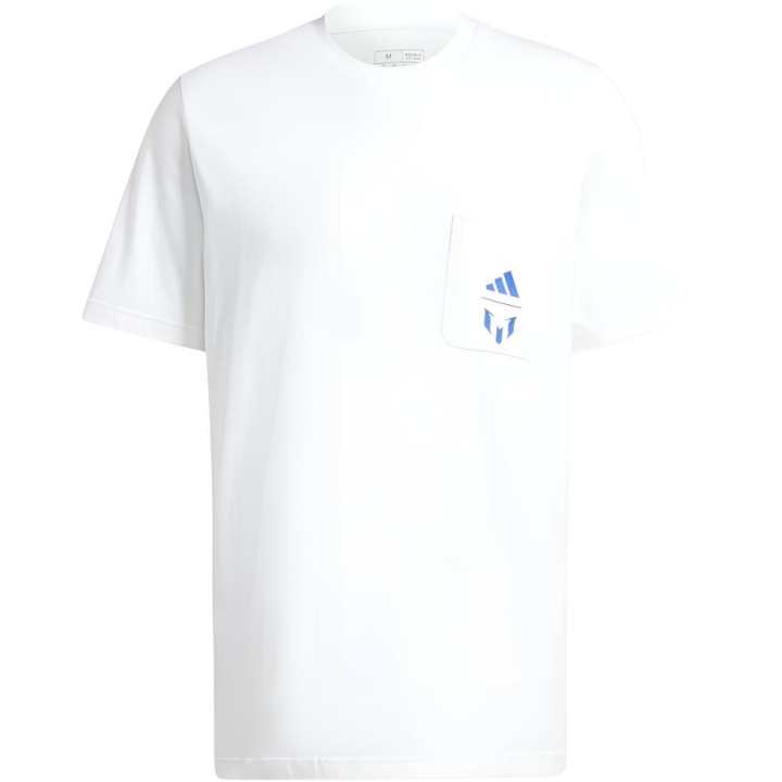 Adidas Adidas Messi T Shirts Unisex White Crew Neck Moderate