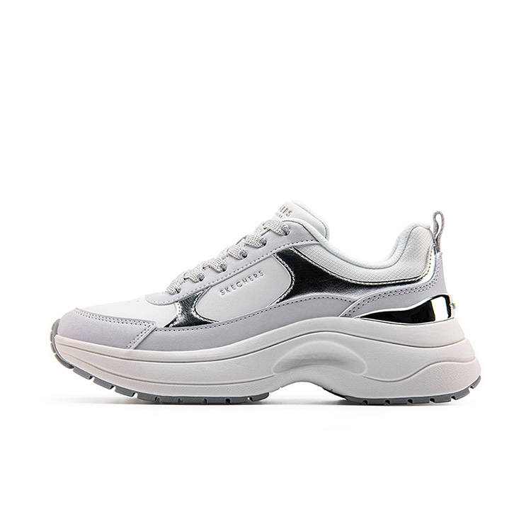 Skechers Breathable Height Increasing Low top Chunky Sneakers Women's White