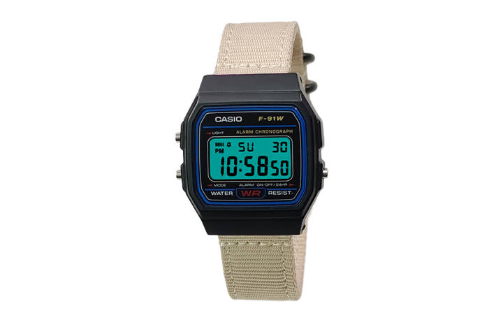 CASIO CASIO Custom Collection Quartz Movement Nylon Strap Watch Men's Watches Black Dial