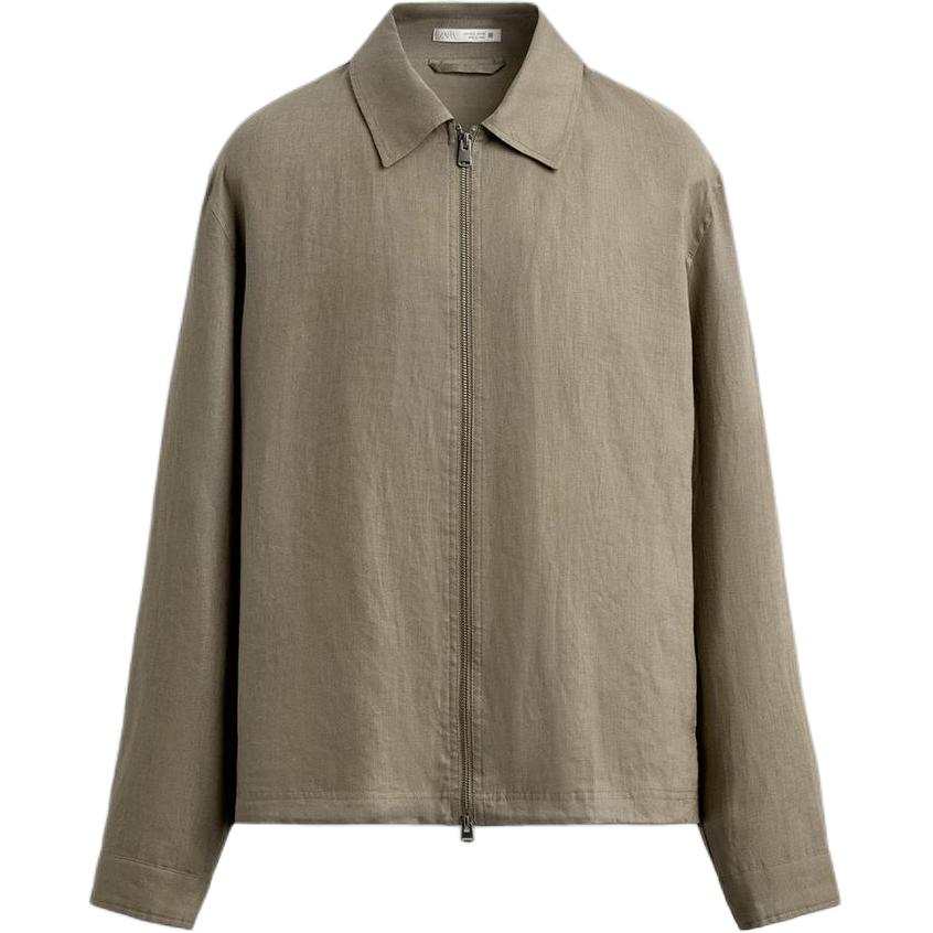 ZARA ZARA Jackets Men's Dark Beige Lapel Moderate Other