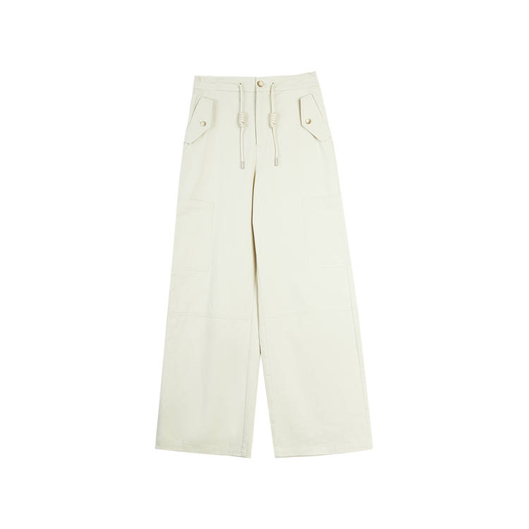ELLE Casual Pants Women's Gray Green Moderate Straight Fit Pants