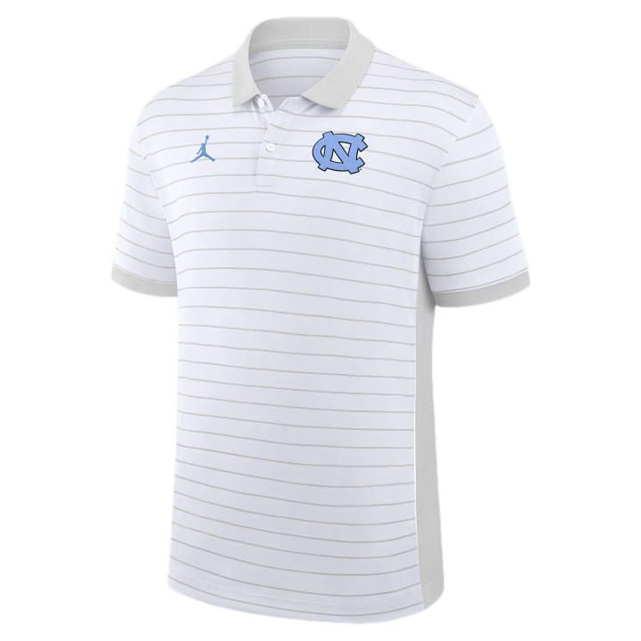 Jordan Jordan North Carolina Sideline Victory Stripe Men's Jordan Brand Dri-FIT College Polo