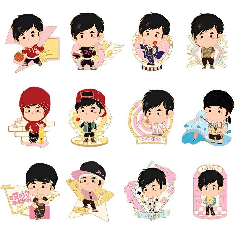 POP MART Chouchou World Travel Collection Badge Mystery Boxes Single Mystery Box/Whole Box 12 Pcs