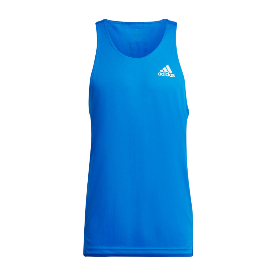 Adidas Adidas Tank Tops Men's Blue Crew Neck Moderate Straight Fit