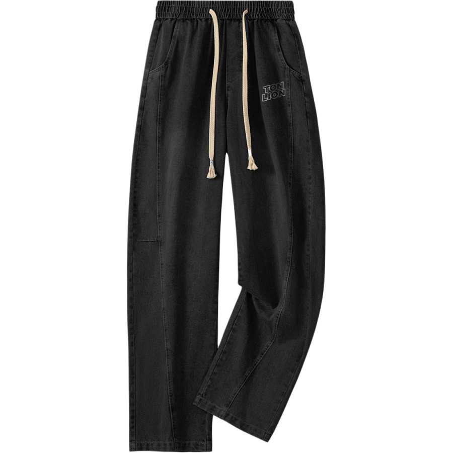 Tonlion Jeans Men's Moderate Wide Leg Pants