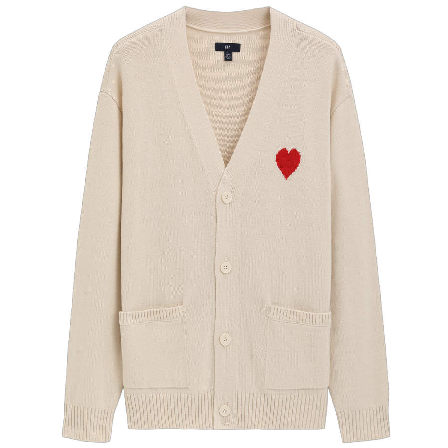 GAP GAP Sweaters Unisex Beige V Neck Moderate