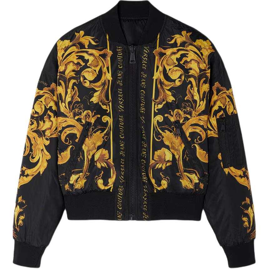 Versace Jeans Couture baroque-print bomber jacket