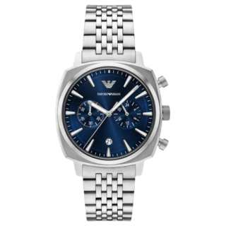 EMPORIO ARMANI Wrist Watches Quartz Movement Stainless Steel Strap 40mm Blue Dial Men's Watches