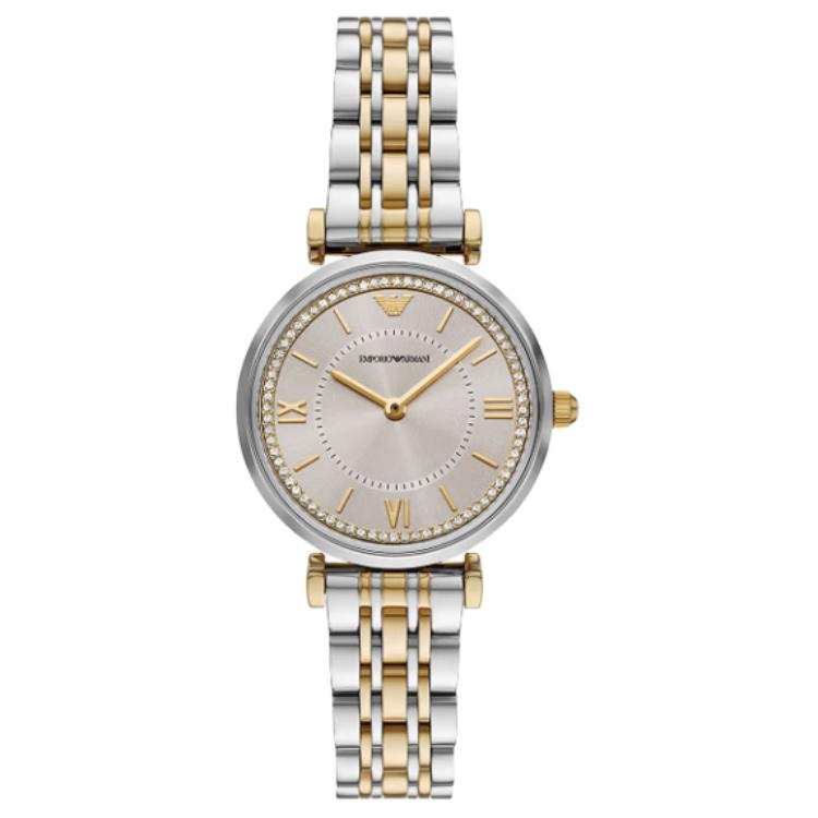 EMPORIO ARMANI EMPORIO ARMANI Wrist Watches Quartz Movement Stainless Steel Strap 32mm Tan Watch Dial Women's Watch