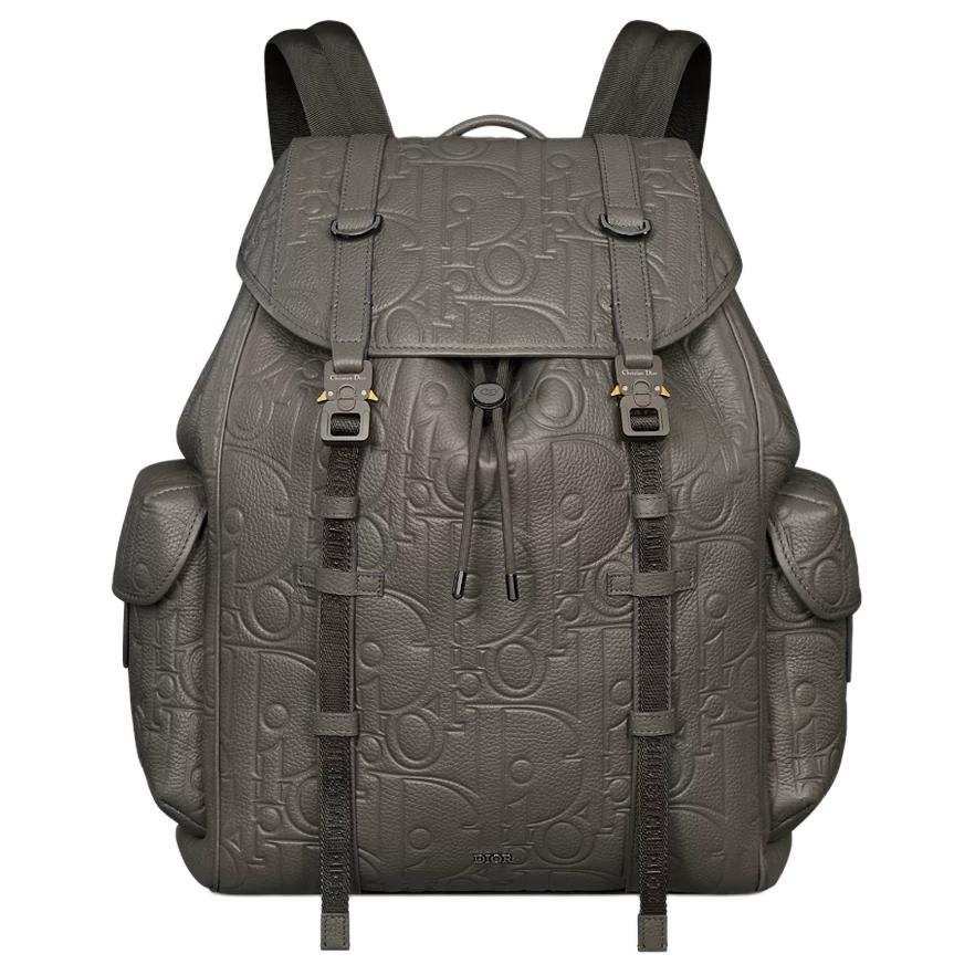 DIOR DIOR Hit The Road Cow Leather Backpack Regular Men's Gray