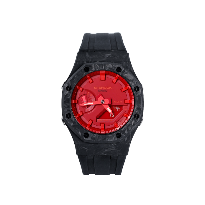 CASIO CASIO Men Liquid Crystal/Analog Dual Display Series Red Watch