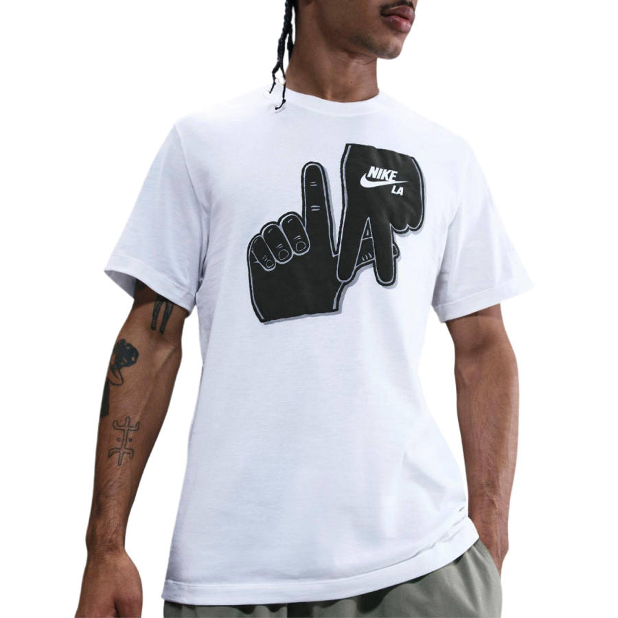 Nike Nike Sportswear T Shirts Men's White Crew Neck Moderate
