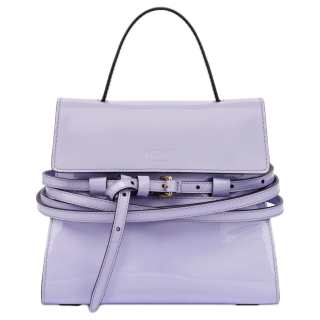 MOSCHINO Cow Leather Handbag Small Women's Purple