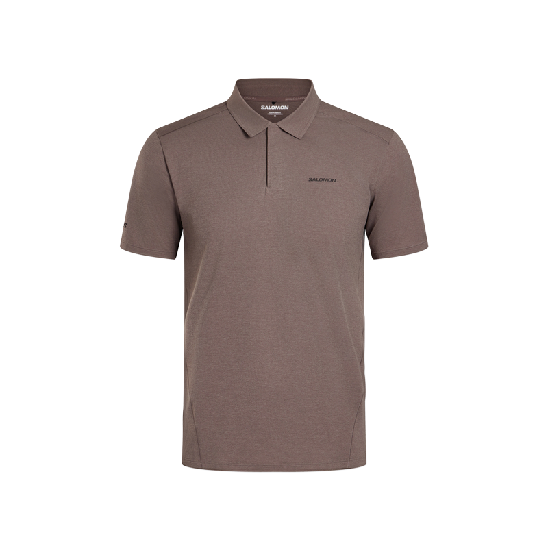 SALOMON SS25 Polo Shirt Men's Iron Gray