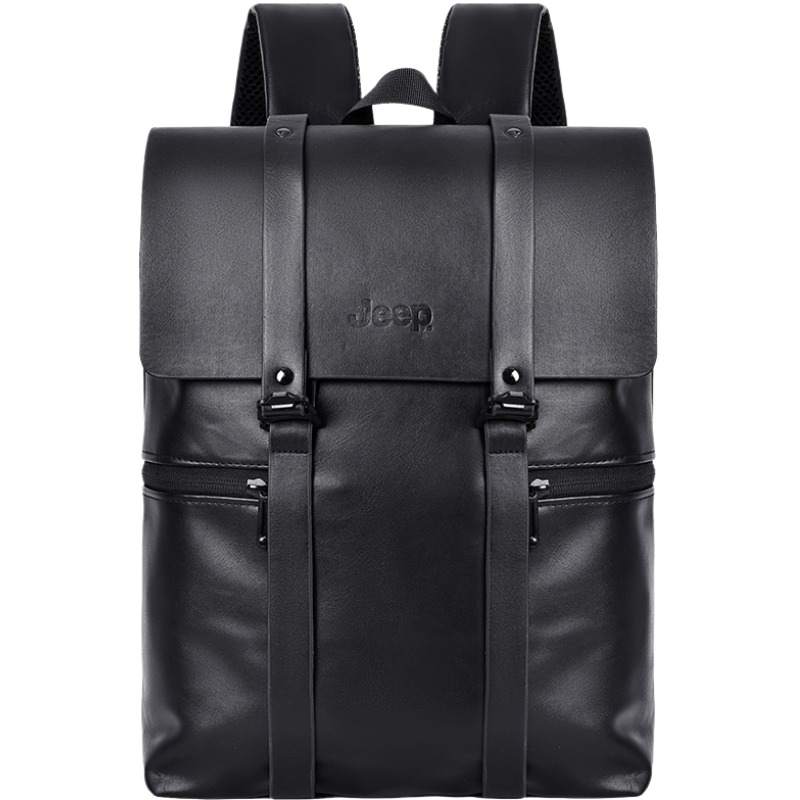 Jeep Jeep Pu Backpack Laptop Bag Men's Black