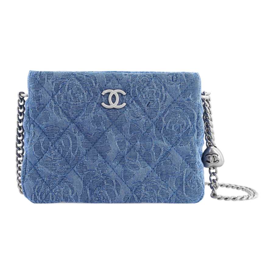 CHANEL 23P SS Denim Tote Bag, Shopping Bag, Crossbody Bag, Shoulder Bag Women's Blue