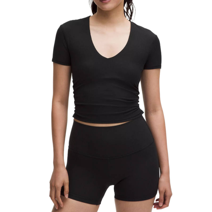 Lululemon Yoga T Shirts Women's V Neck Moderate